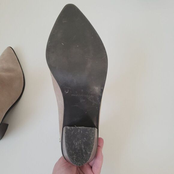 Marc Fisher Tan Pointed Toe Studded Booties Size 9.5 - Picture 6 of 7